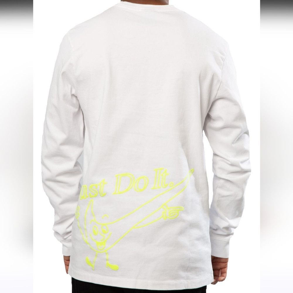 Nike White Long Sleeve Tee with Neon Graphics - Picture 3 of 11